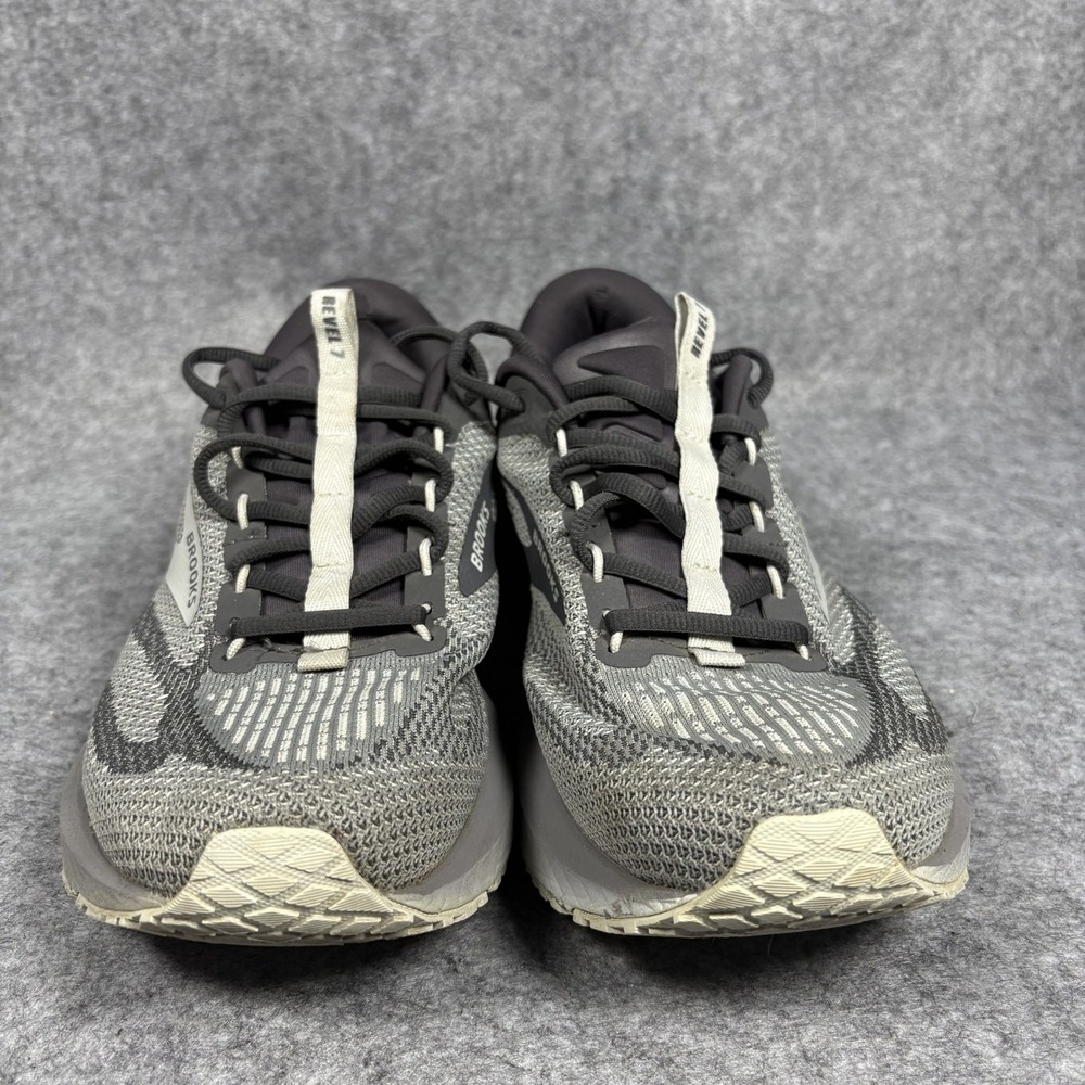 Brooks Revel 7 Mens Running Shoes Grey White Low Top Sneakers 1104351D014 Sz 9.5